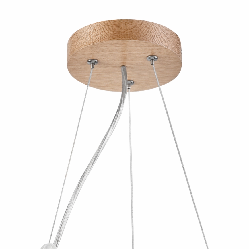 Пендел OAK 3xE27/60W/230V дъб ø 47,5 см - FSC сертифицирано