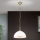 Пендел OLD LAMP 1xE27/40W/230V Ø 30 cm бял/месинг