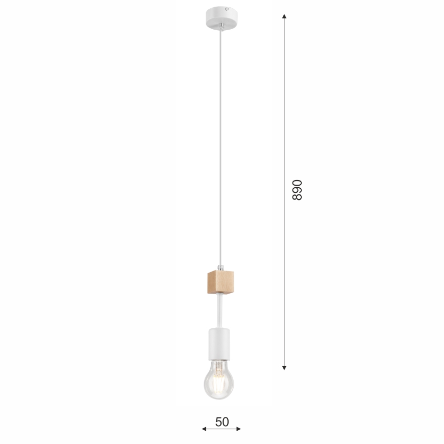 Пендел ORAZIO 1xE27/60W/230V бук - FSC сертифицирано