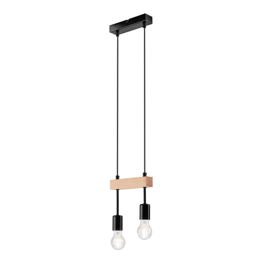 Пендел ORAZIO 2xE27/60W/230V бук - FSC сертифицирано