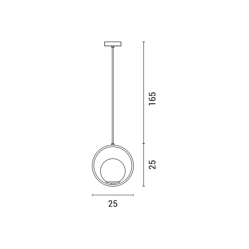 Пендел ORBA 1xE27/15W/230V месинг