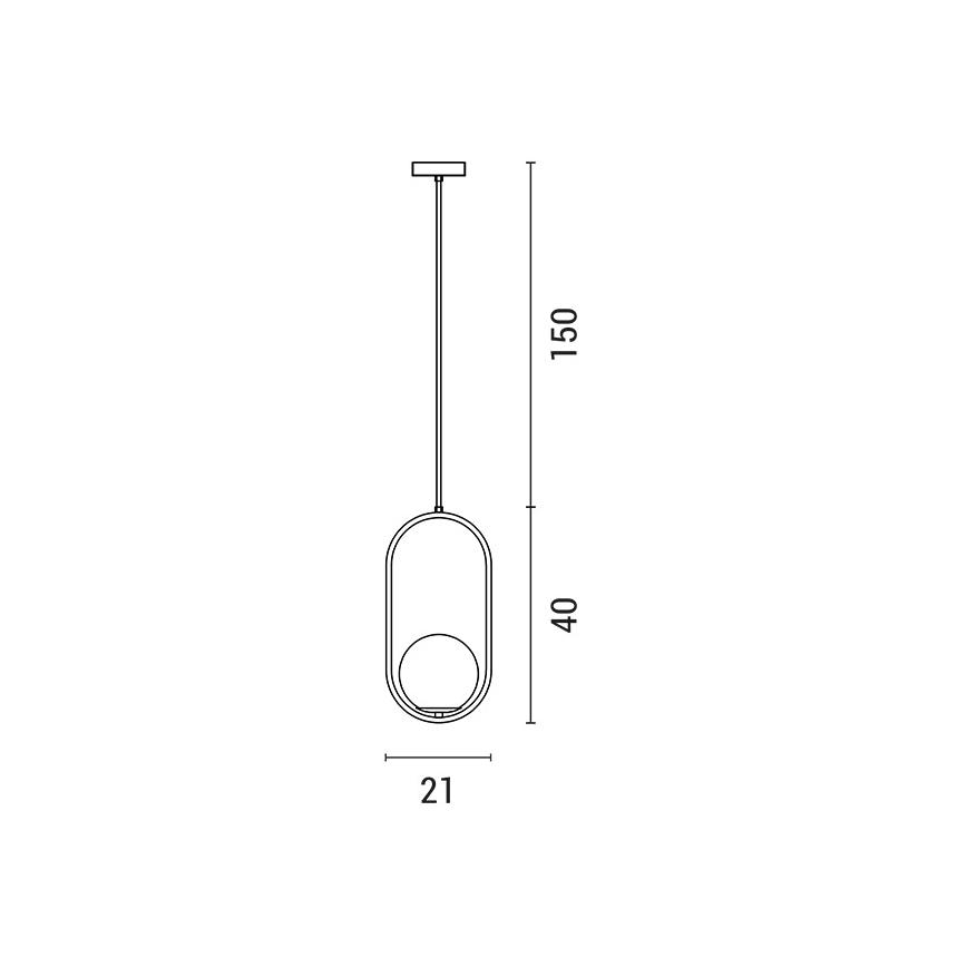 Пендел ORBA 1xE27/15W/230V месинг