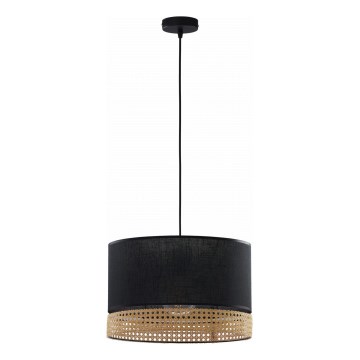 Пендел PAGLIA 1xE27/15W/230V черен/ратан