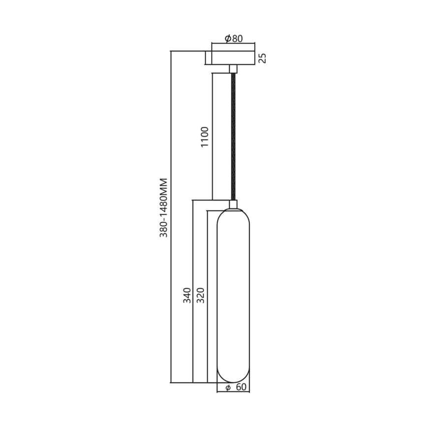 Пендел PAX 1xG9/9W/230V златист