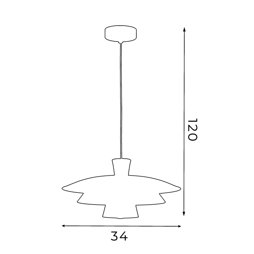 Пендел PLATO 1xE27/15W/230V бежов/златист