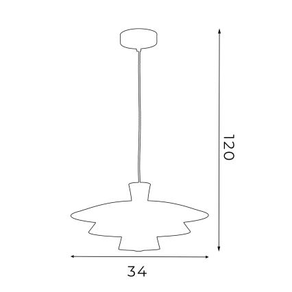 Пендел PLATO 1xE27/15W/230V месинг/златист