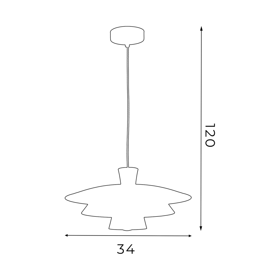 Пендел PLATO 1xE27/15W/230V месинг/златист