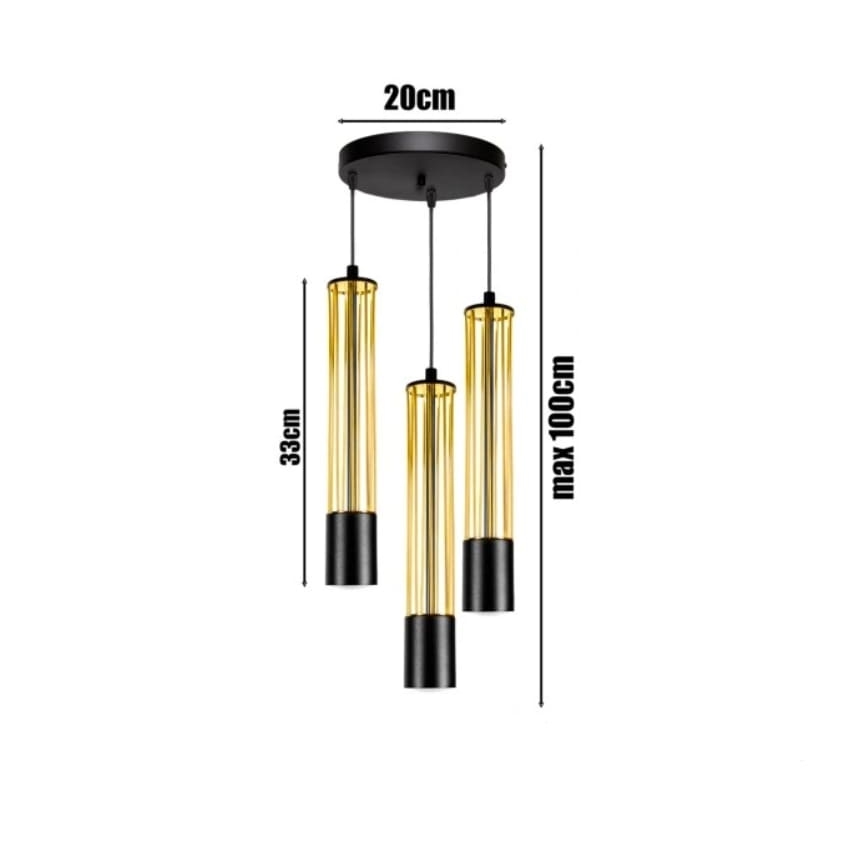 Пендел PRESCOT 3xGU10/40W/230V златист