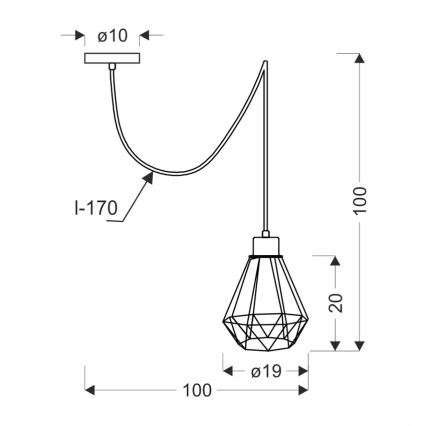 Пендел PRIMO 1xE27/60W/230V паяк