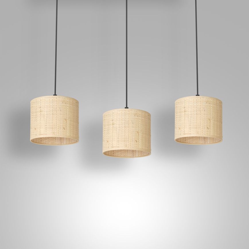 Пендел RATTAN 3xE27/60W/230V ратанов