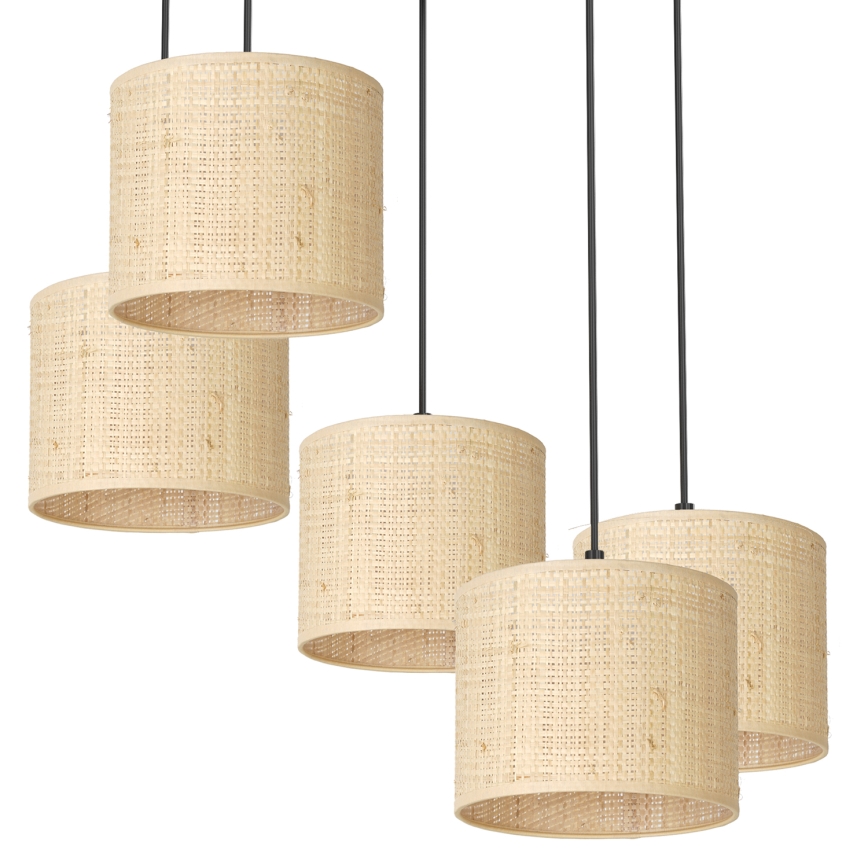 Пендел RATTAN 5xE27/60W/230V ратанов