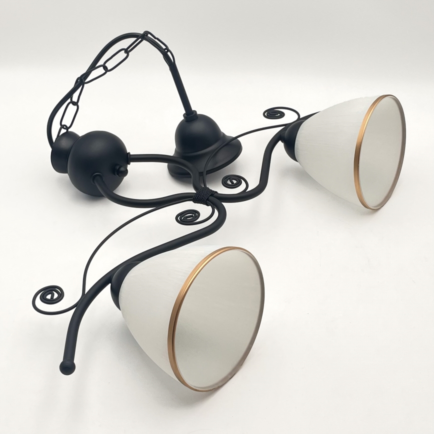 Пендел RETRO 2xE27/60W/230V матов черен