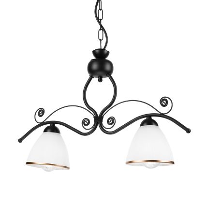 Пендел RETRO 2xE27/60W/230V матов черен