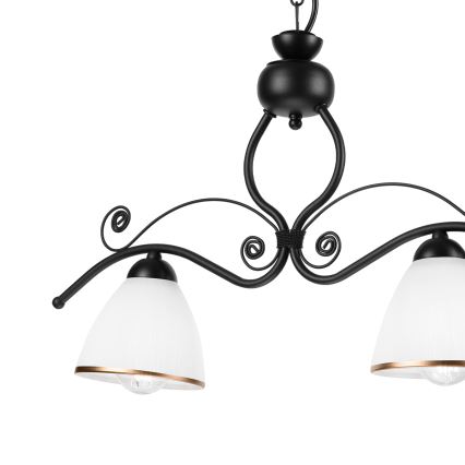 Пендел RETRO 2xE27/60W/230V матов черен