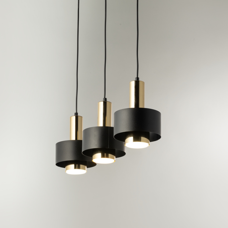 Пендел RIF LUX 3xGX53/12W/230V черен/златист