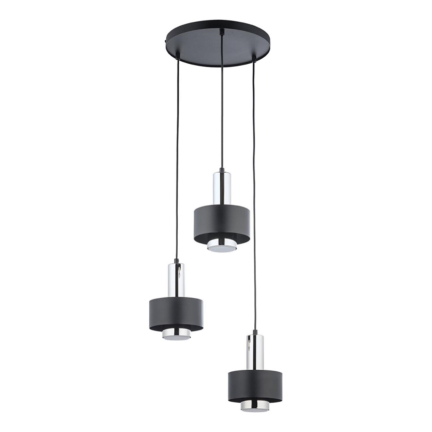Пендел RIF LUX 3xGX53/12W/230V Ø 38 см черен/лъскав хром