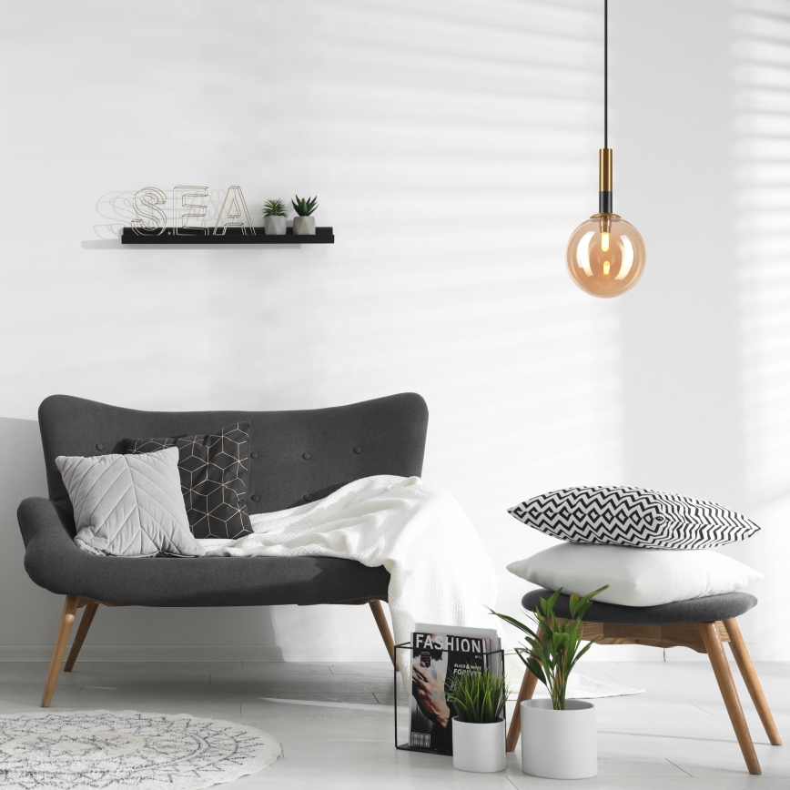 Пендел ROLLO 1xG9/5W/230V златист/опушен бежов