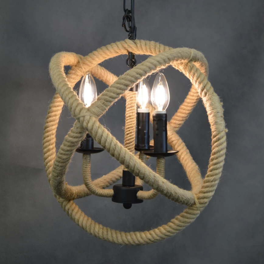 Пендел ROPE GLOBO 3xE14/10W/230V