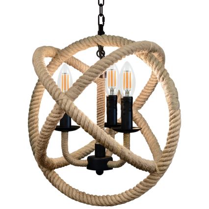 Пендел ROPE GLOBO 3xE14/10W/230V