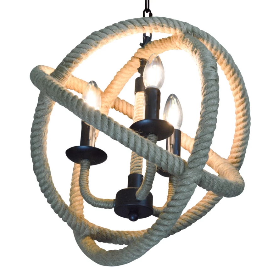Пендел ROPE GLOBO 3xE14/10W/230V