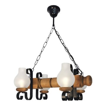 Пендел RUSTIC 4xE14/40W/230V бук - FSC сертифицирано