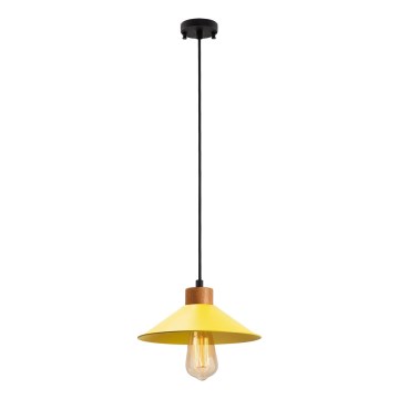 Пендел с въже MANAVGAT 1xE27/40W/230V жълт/кафяв