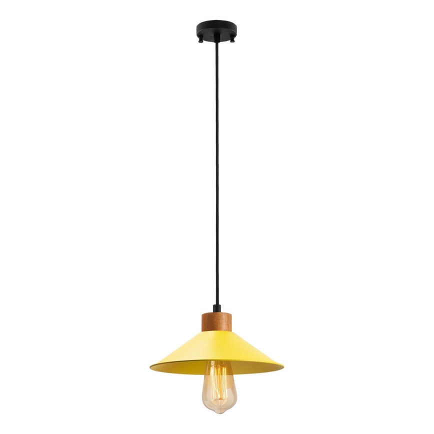 Пендел с въже MANAVGAT 1xE27/40W/230V жълт/кафяв