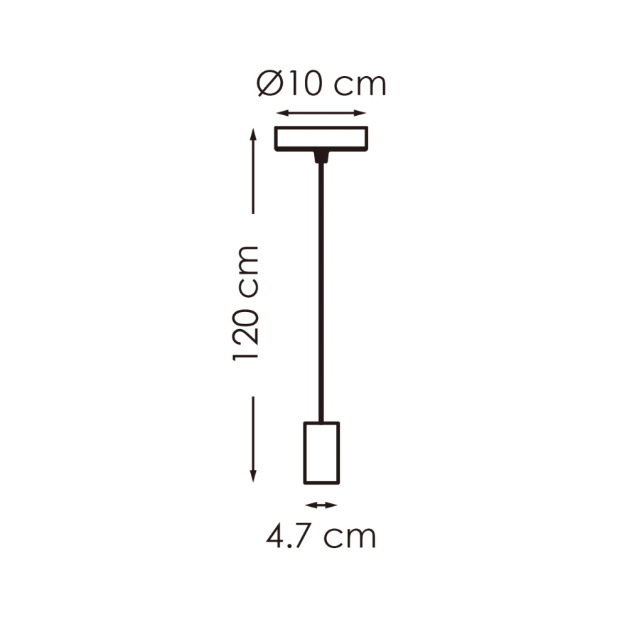 Пендел SAGA 1xE27/40W/230V черен/бронзов