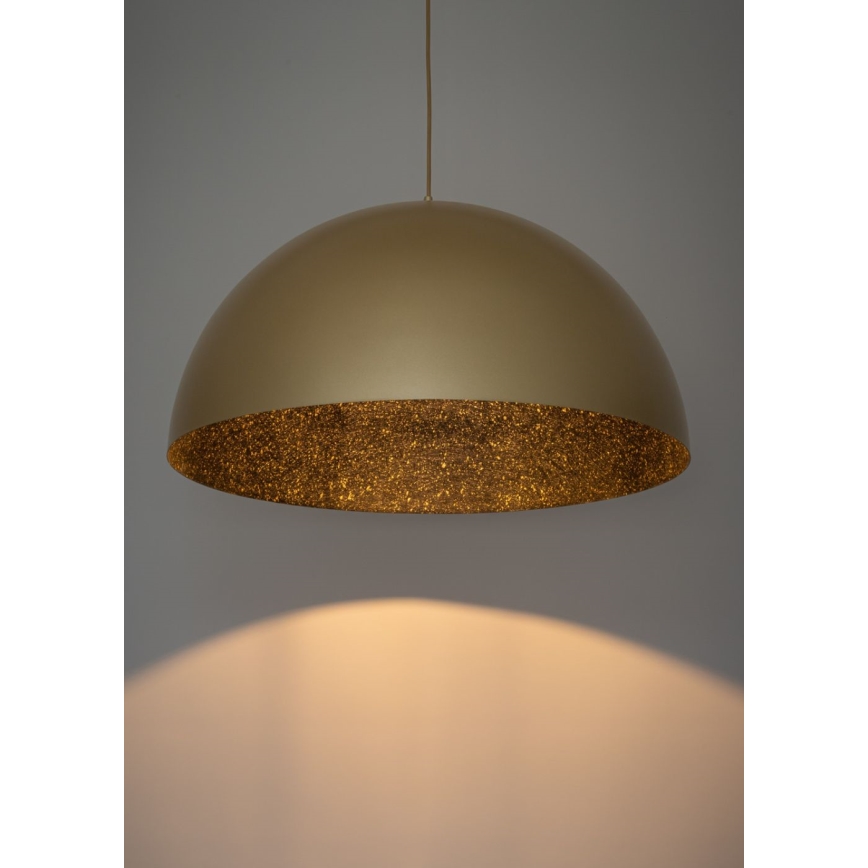 Пендел SFERA 1xE27/60W/230V Ø 35 см златист/черен