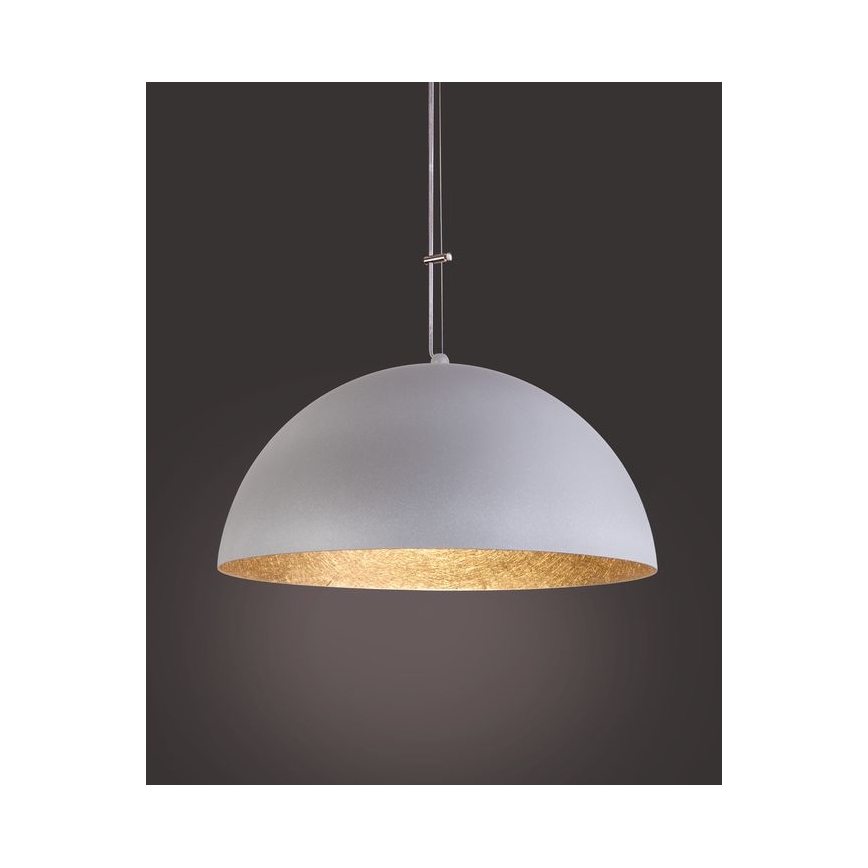 Пендел SFERA 1xE27/60W/230V Ø 50 см сив/златист