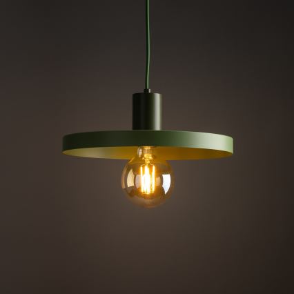 Пендел SILA 1xE27/15W/230V Ø 30 см зелен