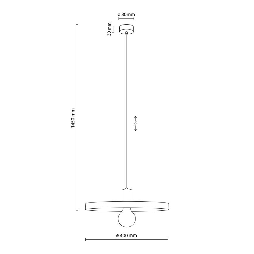 Пендел SILA 1xE27/15W/230V Ø 40 см бежов/тухла