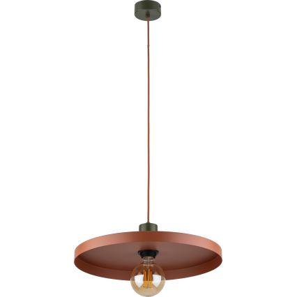 Пендел SILA 1xE27/15W/230V Ø 40 см тухла/зелен