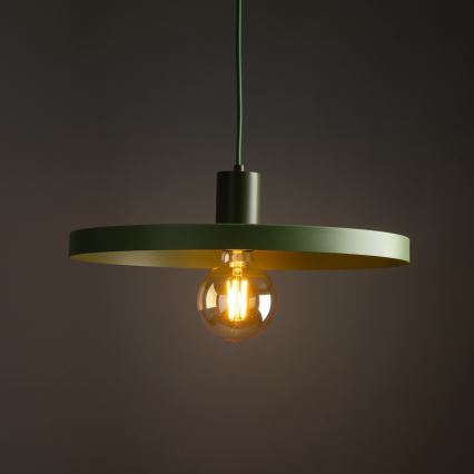 Пендел SILA 1xE27/15W/230V Ø 40 см зелен
