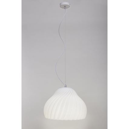 Пендел SILVO 1xE27/60W/230V Ø 38 см бял