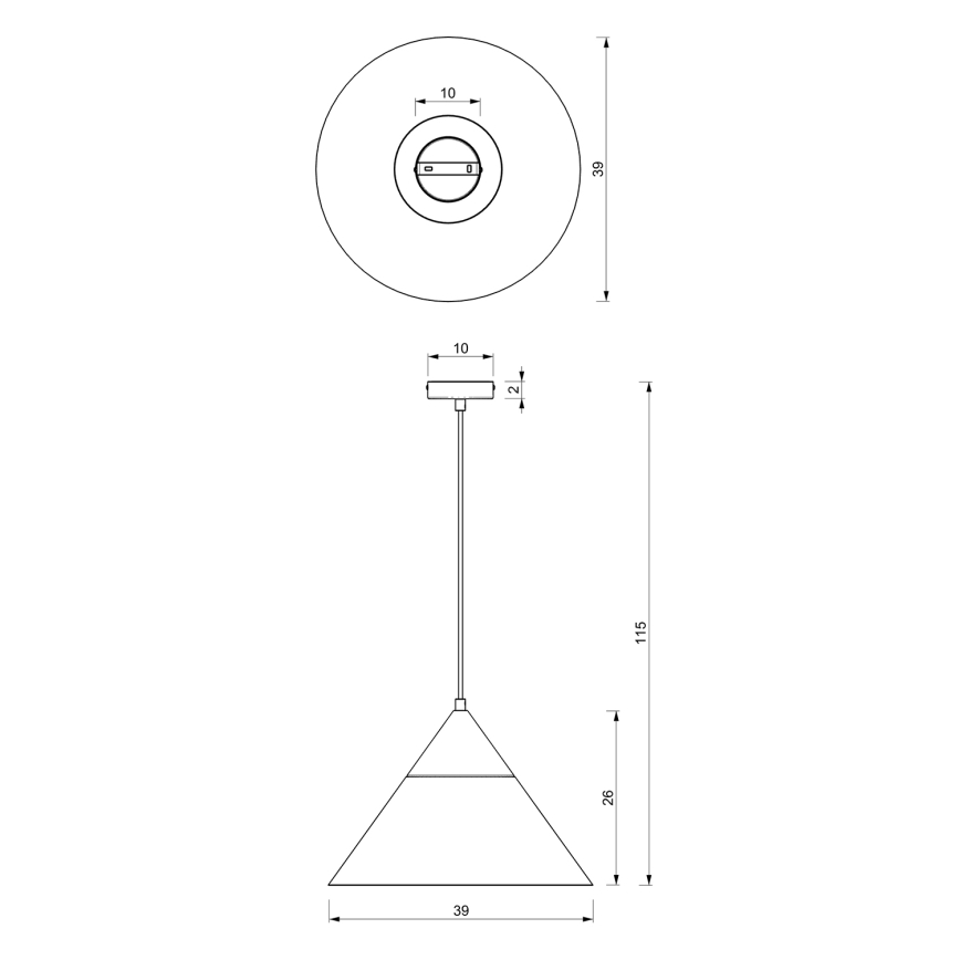 Пендел SINGLE 1xE27/15W/230V бежов/бук