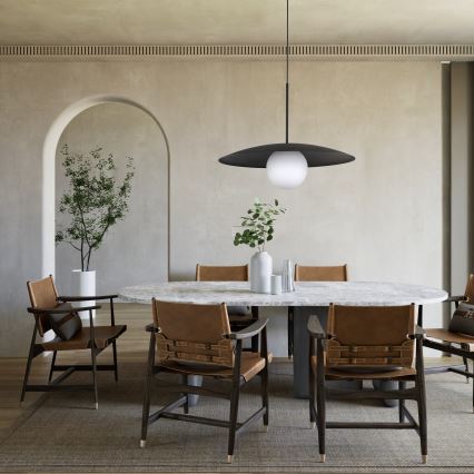 Пендел SLATE 1xE27/15W/230V Ø 65 см черен