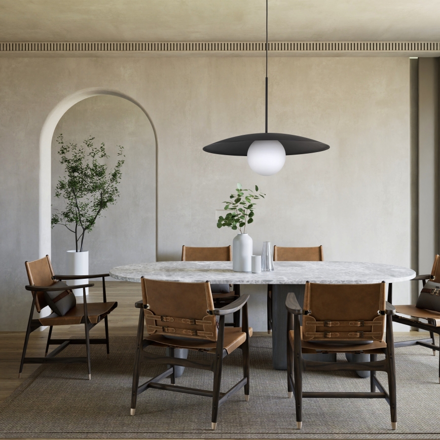 Пендел SLATE 1xE27/15W/230V Ø 65 см черен