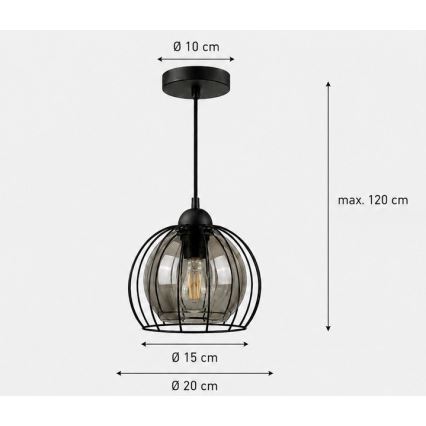 Пендел SOLO BLACK 1xE27/60W/230V