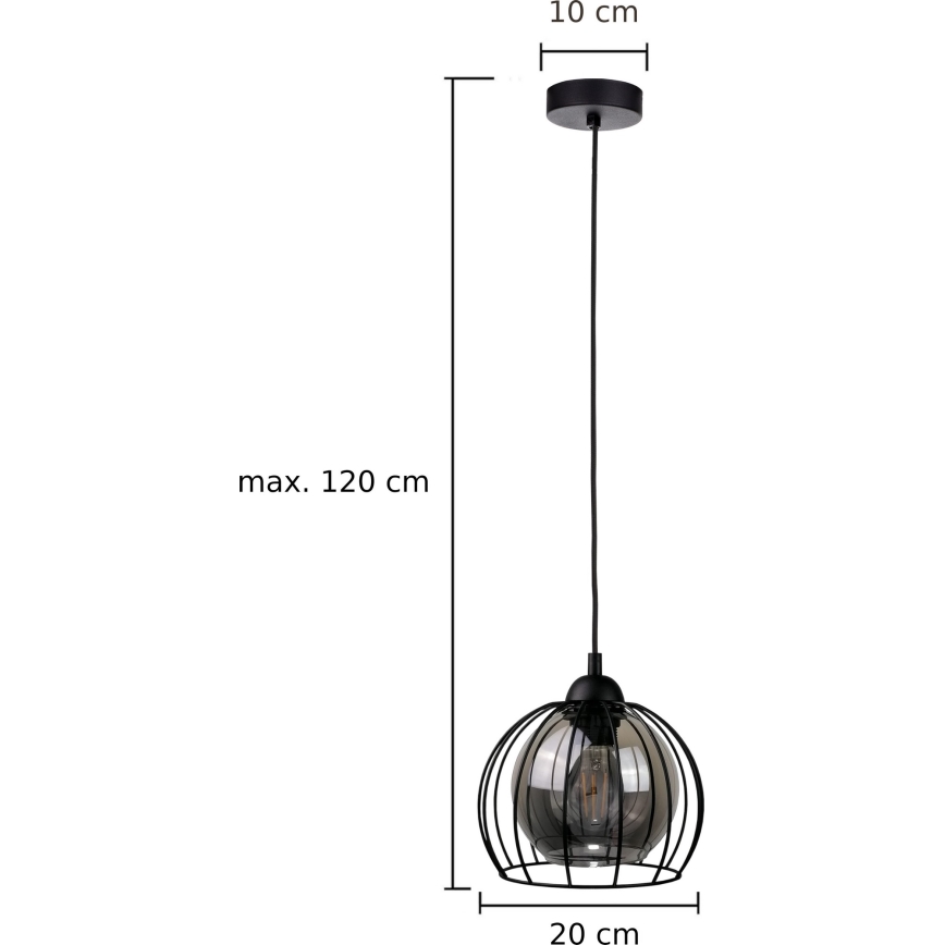 Пендел SOLO BLACK 1xE27/60W/230V