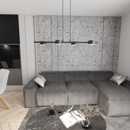 Пендел SORA 4xGX53/12W/230V черен