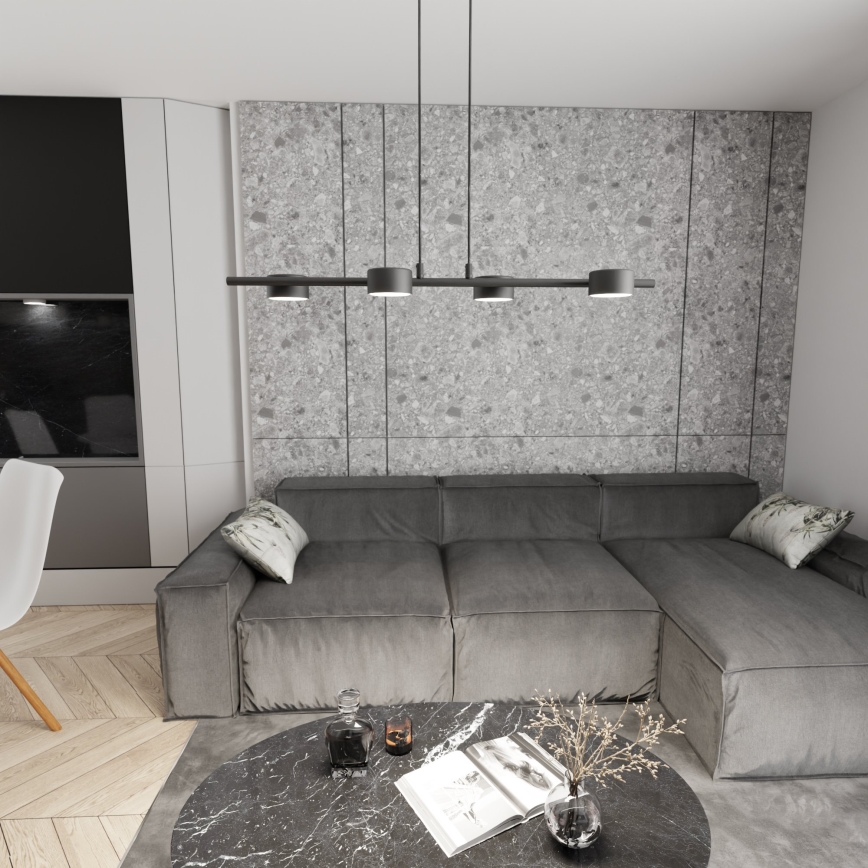 Пендел SORA 4xGX53/12W/230V черен