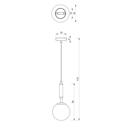 Пендел SPIRA 1xE14/15W/230V черен