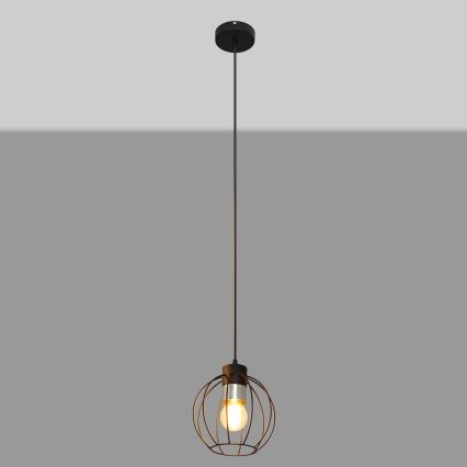 Пендел STARLIGHT 1xE27/15W/230V черен/сребрист