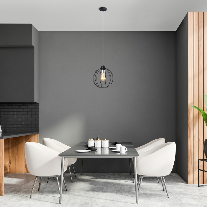 Пендел STARLIGHT 1xE27/15W/230V черен/сребрист