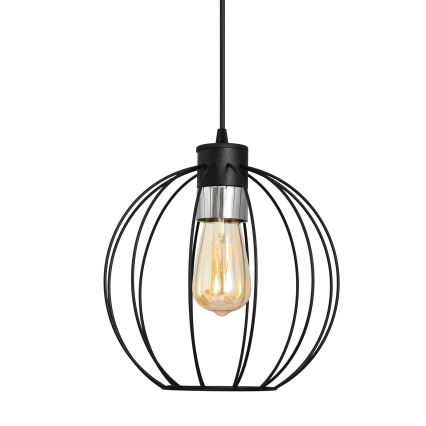 Пендел STARLIGHT 1xE27/15W/230V черен/сребрист