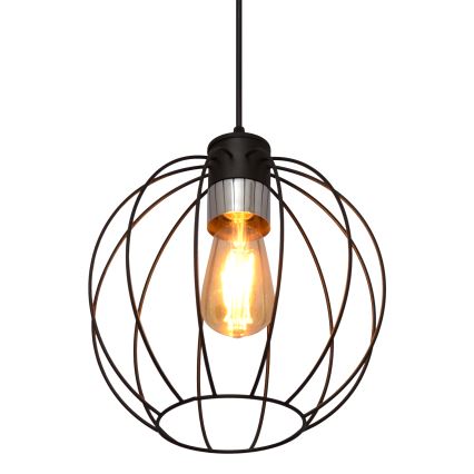 Пендел STARLIGHT 1xE27/15W/230V черен/сребрист