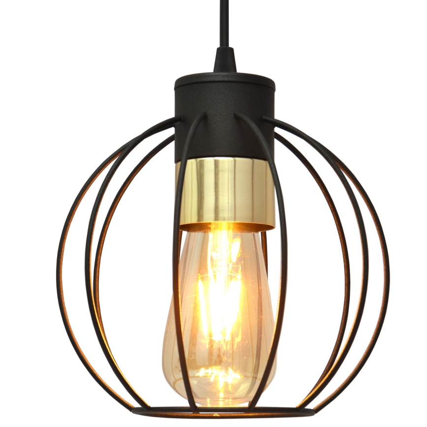 Пендел STARLIGHT 1xE27/15W/230V черен/златист