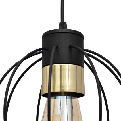 Пендел STARLIGHT 1xE27/15W/230V черен/златист