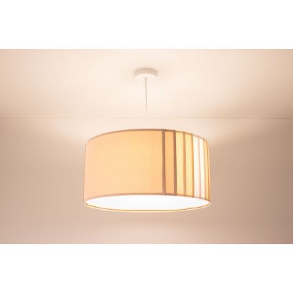 Пендел STRIPES на кабел 1xE27/60W/230V, Ø 40 см, бежов